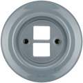 PORCELAIN WALL SOCKET ASH GREY PC/USB - DYKE & DEAN