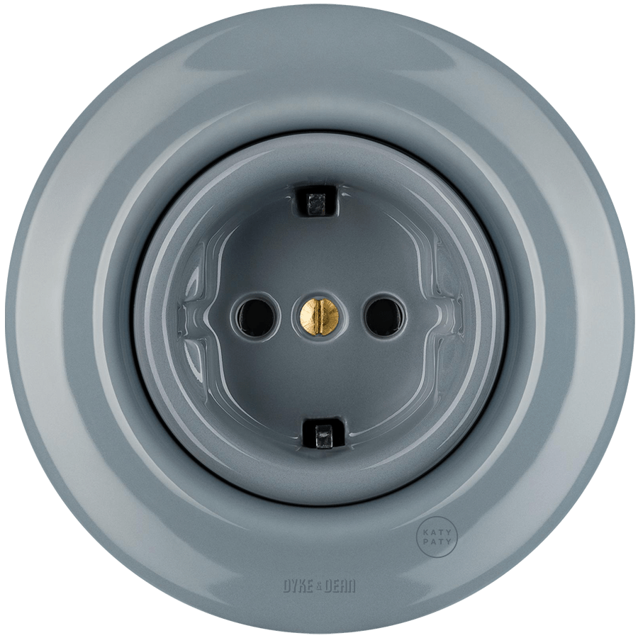 PORCELAIN WALL SOCKET ASH GREY SCHUKO - DYKE & DEAN