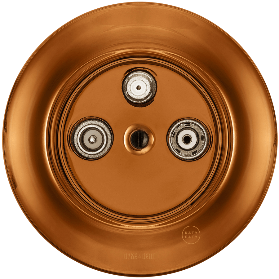 PORCELAIN WALL SOCKET BRONZE TV ANTENNA - DYKE & DEAN