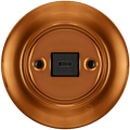 Bronze porcelain USB-C charger wall socket by Katy Paty