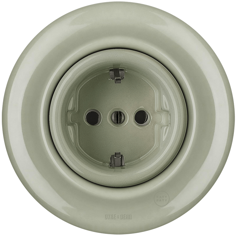 PORCELAIN WALL SOCKET GREY GREEN SCHUKO - DYKE & DEAN