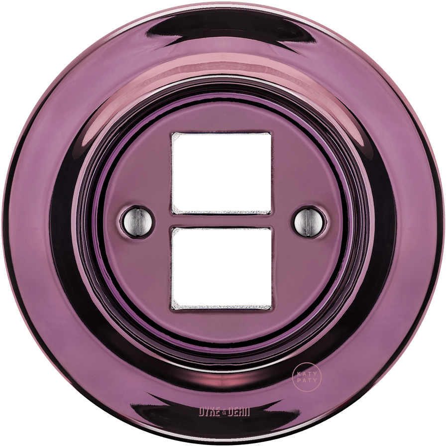 PORCELAIN WALL SOCKET PURPLE PC/USB - DYKE & DEAN
