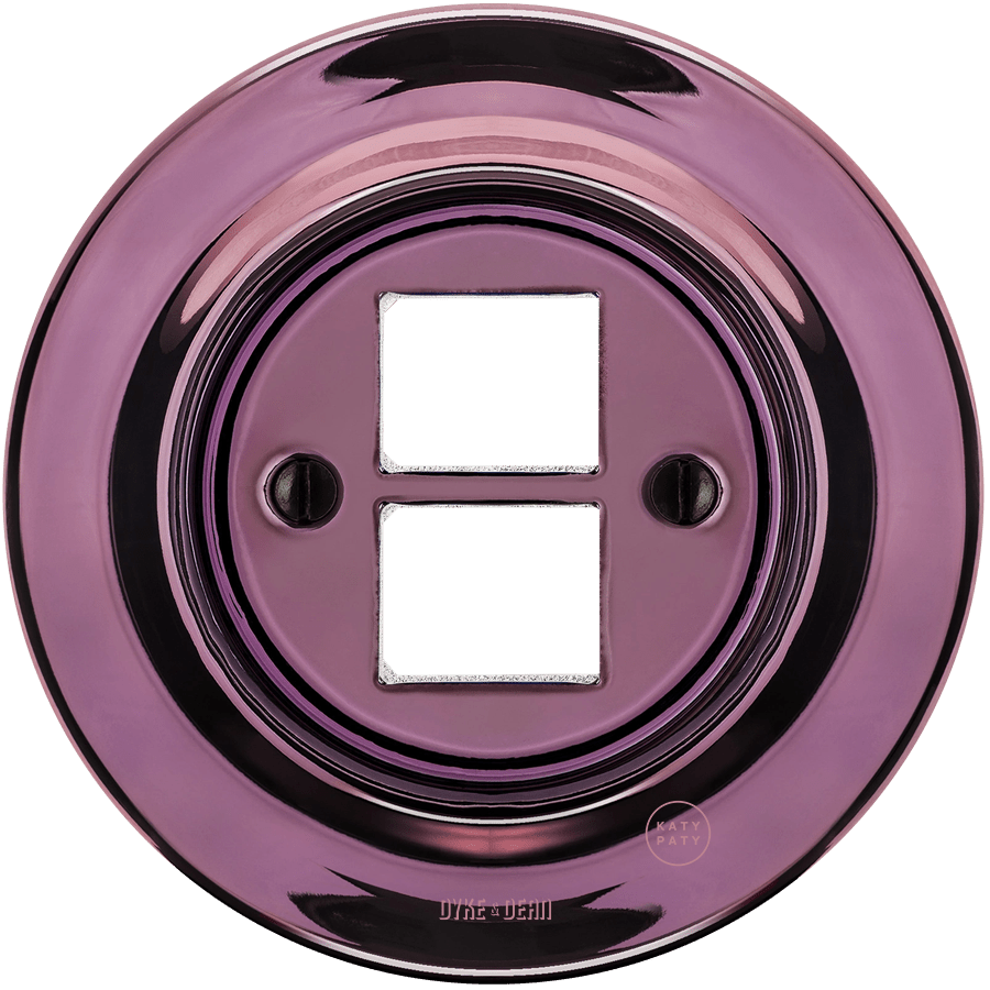 PORCELAIN WALL SOCKET PURPLE PC/USB - DYKE & DEAN