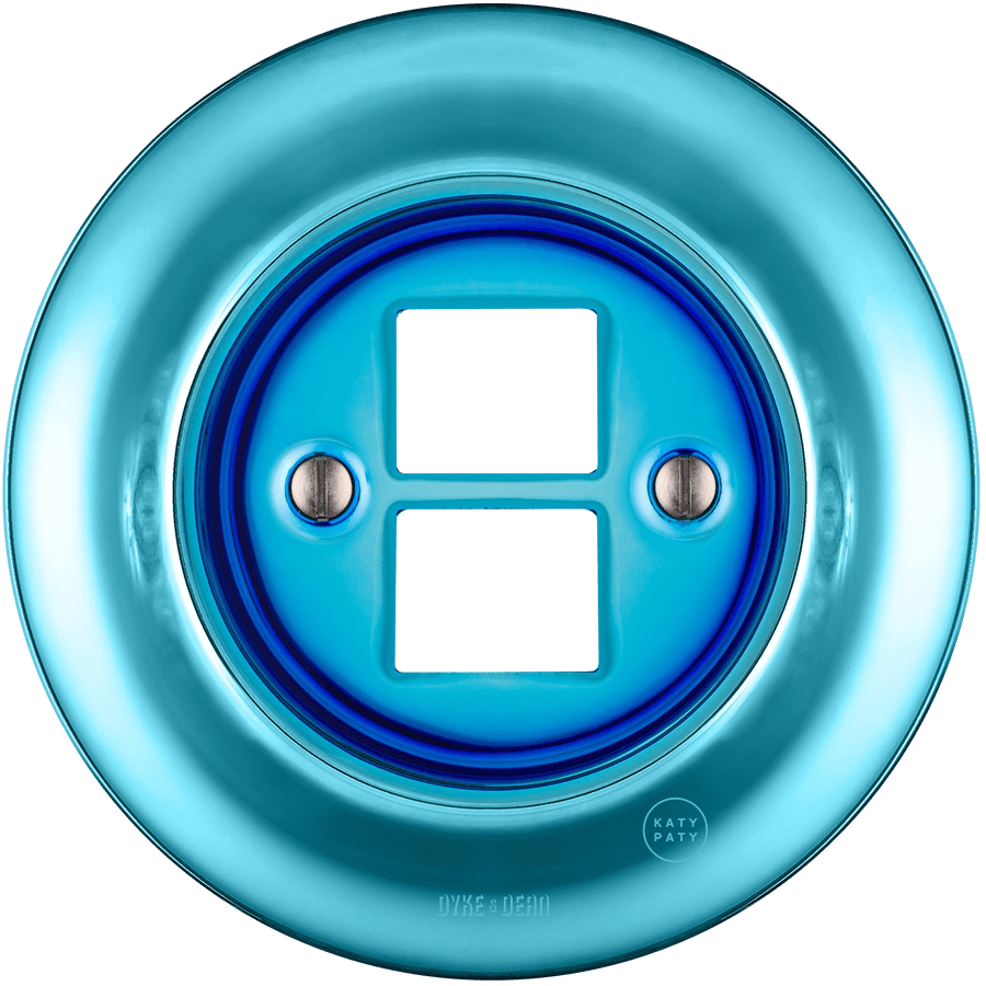 PORCELAIN WALL SOCKET SKY BLUE PC/USB - DYKE & DEAN