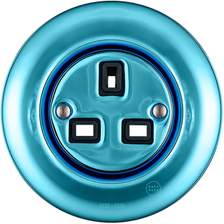 PORCELAIN WALL SOCKET SKY BLUE UK - DYKE & DEAN