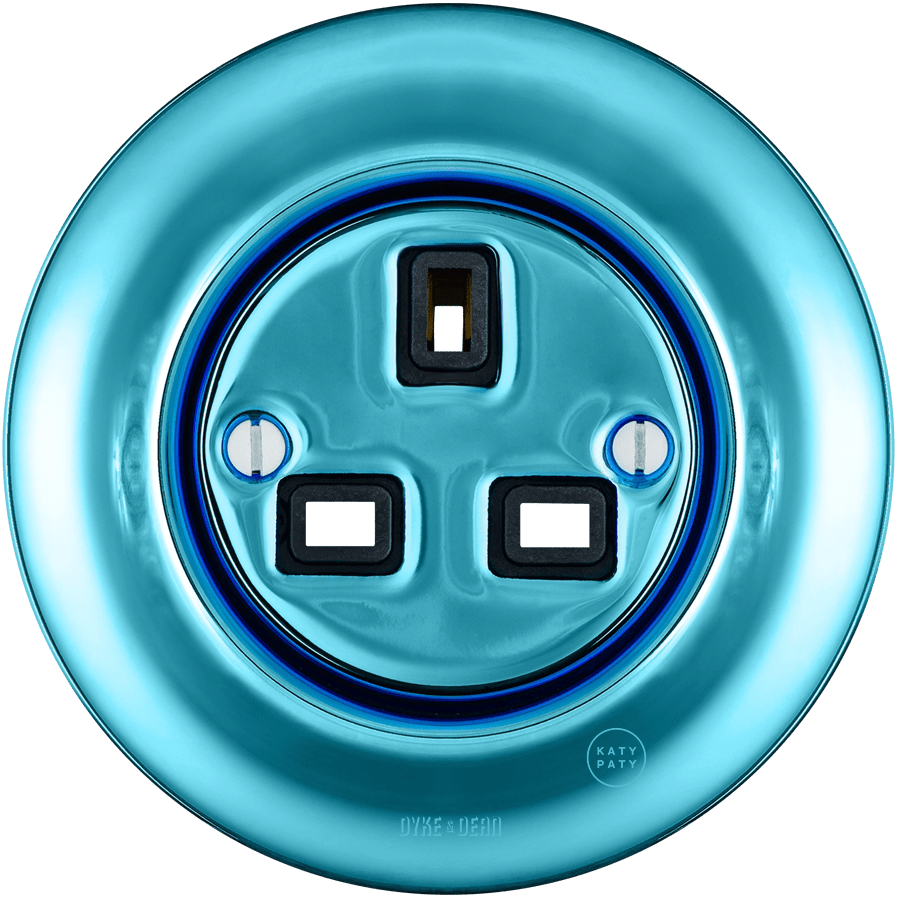 PORCELAIN WALL SOCKET SKY BLUE UK - DYKE & DEAN