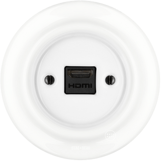 PORCELAIN WALL SOCKET WHITE HDMI - DYKE & DEAN