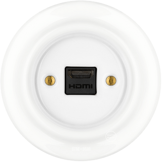 PORCELAIN WALL SOCKET WHITE HDMI - DYKE & DEAN