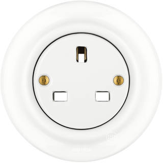 PORCELAIN WALL SOCKET WHITE UK - DYKE & DEAN