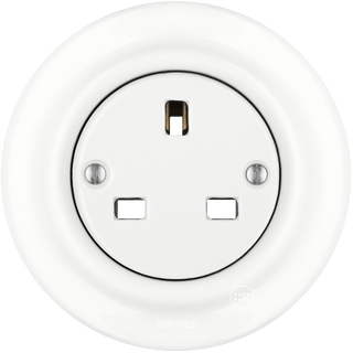 PORCELAIN WALL SOCKET WHITE UK - DYKE & DEAN