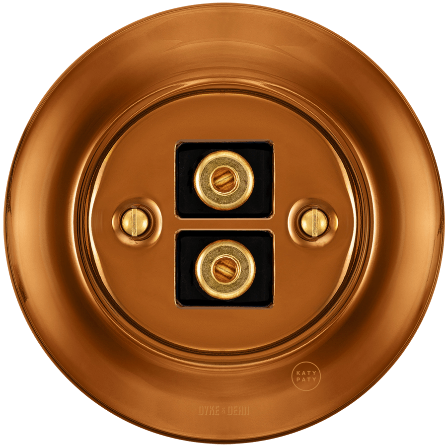 PORCELAIN WALL SPEAKER SOCKET BRONZE - DYKE & DEAN