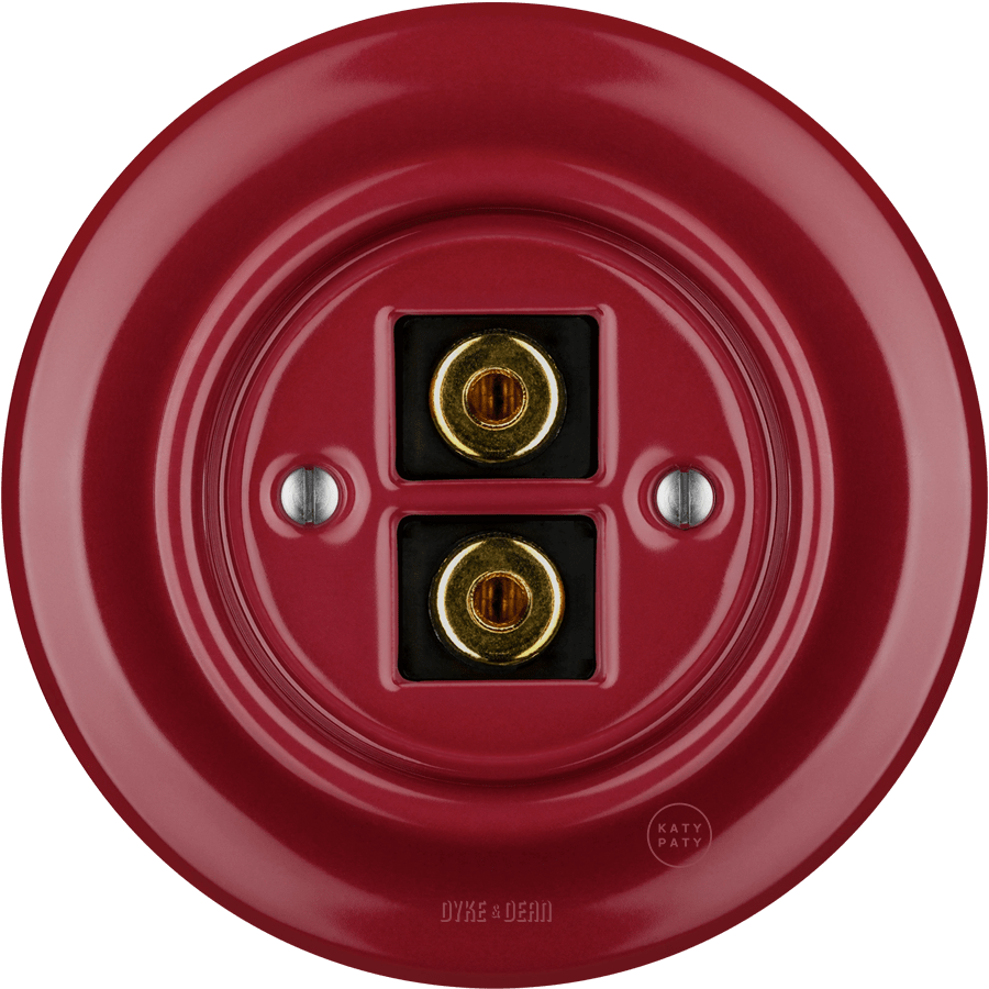 PORCELAIN WALL SPEAKER SOCKET BURGUNDY - DYKE & DEAN
