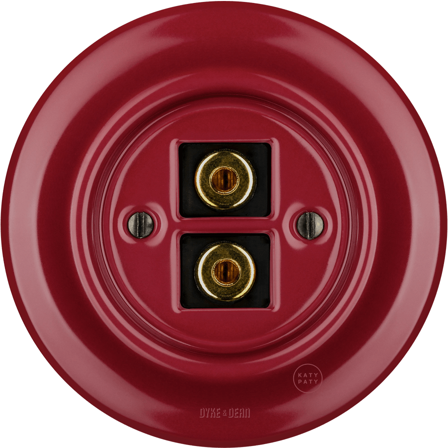 PORCELAIN WALL SPEAKER SOCKET BURGUNDY - DYKE & DEAN