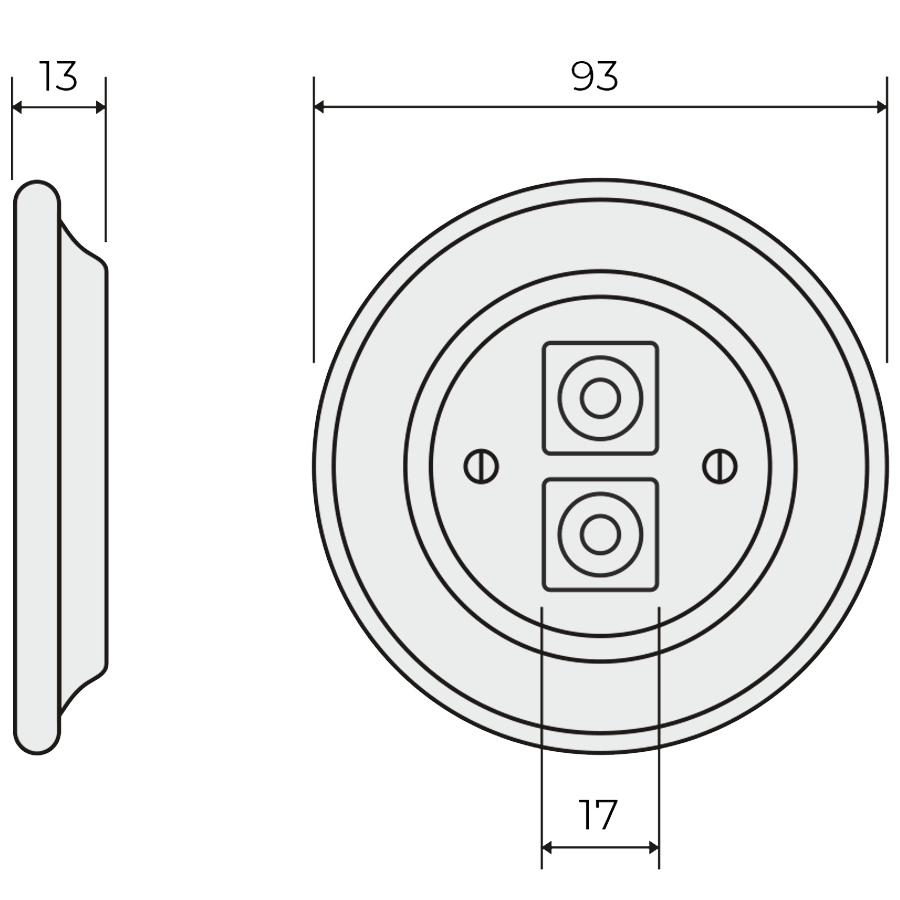 PORCELAIN WALL SPEAKER SOCKET PURPLE - DYKE & DEAN