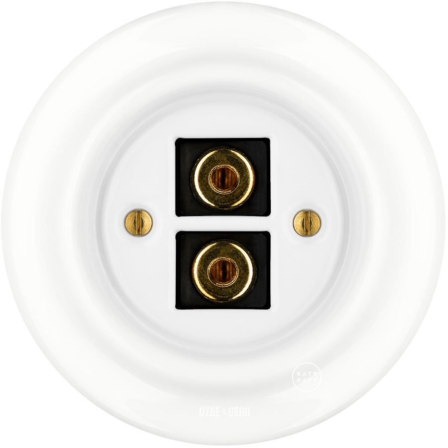 PORCELAIN WALL SPEAKER SOCKET WHITE - DYKE & DEAN