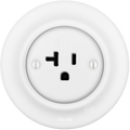 PORCELAIN WALL US 20 AMP PLUG SOCKET MATT WHITE - DYKE & DEAN