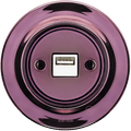 PORCELAIN WALL USB CHARGER PURPLE - DYKE & DEAN