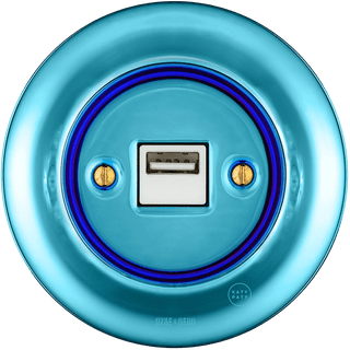 PORCELAIN WALL USB CHARGER SKY BLUE - DYKE & DEAN