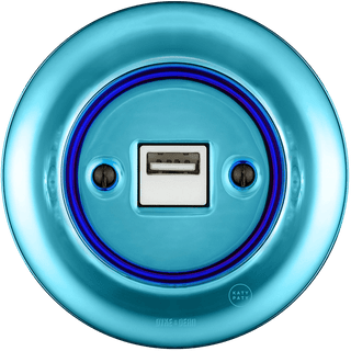 PORCELAIN WALL USB CHARGER SKY BLUE - DYKE & DEAN