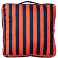 PORTABLE STRIPE BLOCK CUSHION NAVY ORANGE - DYKE & DEAN
