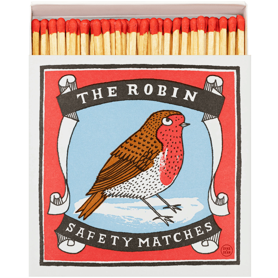 RED ROBIN LUXURY SAFETY MATCHES - DYKE & DEAN