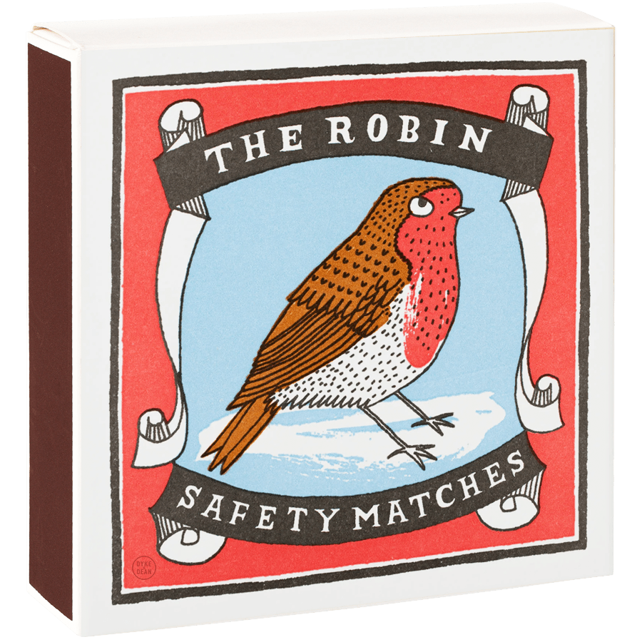 RED ROBIN LUXURY SAFETY MATCHES - DYKE & DEAN