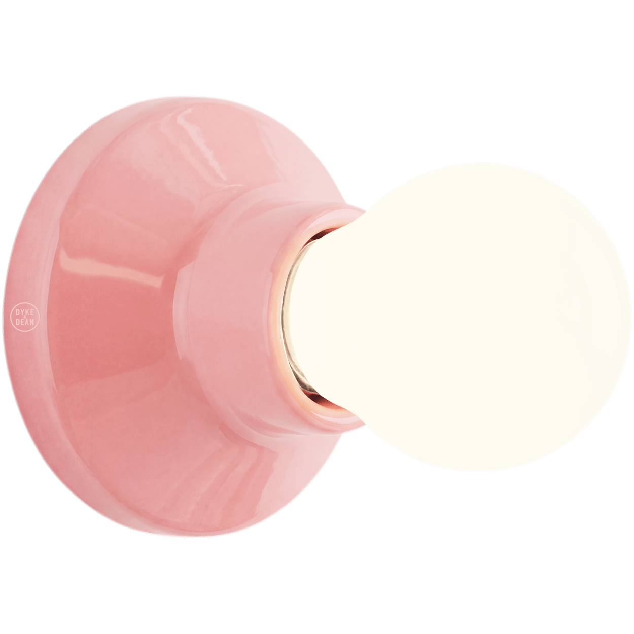 ROUND CERAMIC WALL & CEILING LAMP PINK - DYKE & DEAN