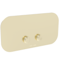 ROUND CORNERS TOILET FLUSH PLATE MATT BRASS - DYKE & DEAN