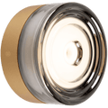 ROUND WATERPROOF GOLD WALL CEILING SCONCE SMOKE LIGHT - DYKE & DEAN