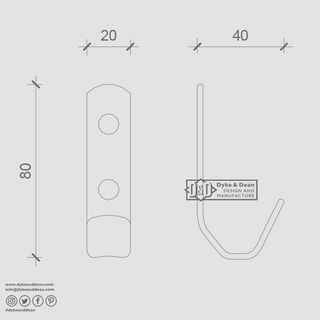 SCHOOL SINGLE WALL HOOK - DYKE & DEAN