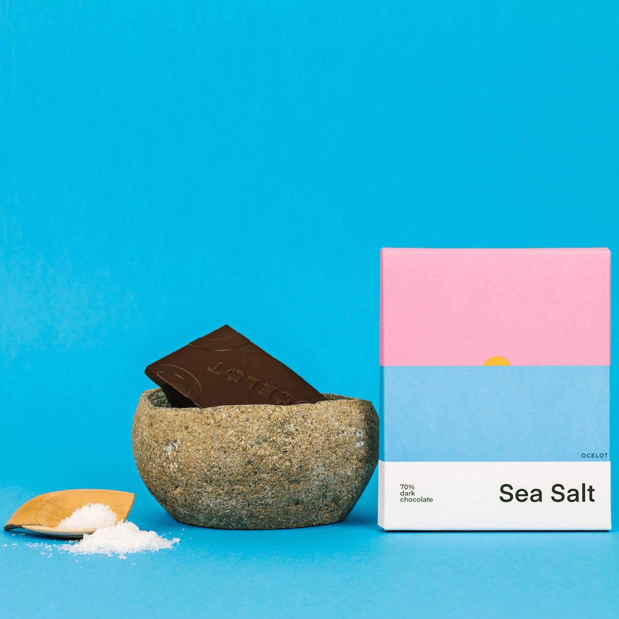 SEA SALT ORGANIC 70% DARK CHOCOLATE BAR - DYKE & DEAN