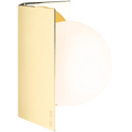 SHADED GLOBE WALL LIGHTS PLATED - DYKE & DEAN