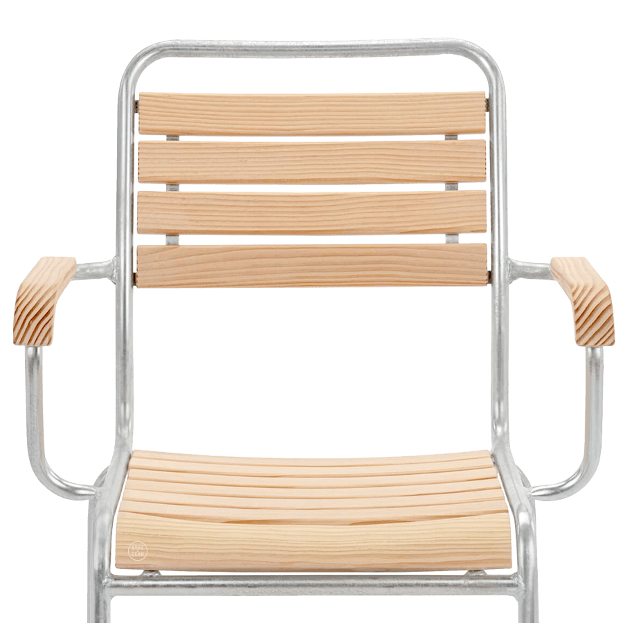 STABLESTOL I TRÆFARVE GALVANISERET MED ARME