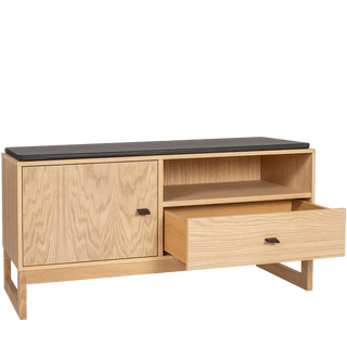 SLUSSEN HALLWAY STORAGE BENCH OAK - DYKE & DEAN