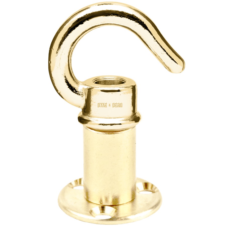 SMALL BRASS WALL & CEILING HOOK - DYKE & DEAN