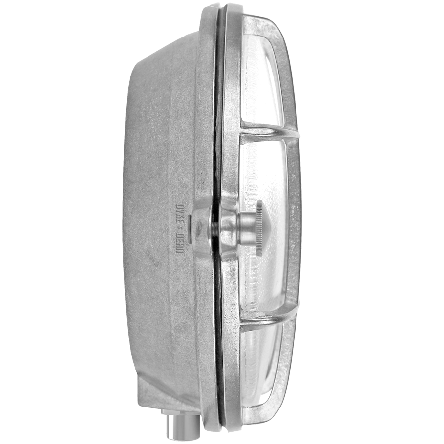 SMALL ROUND NICKEL BULKHEAD LAMP - DYKE & DEAN