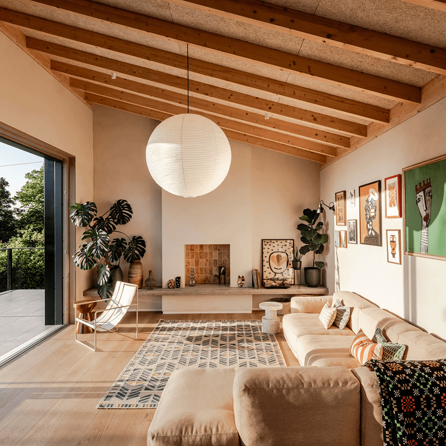 SPHERE LINEN LIGHT SHADE 50CM - DYKE & DEAN