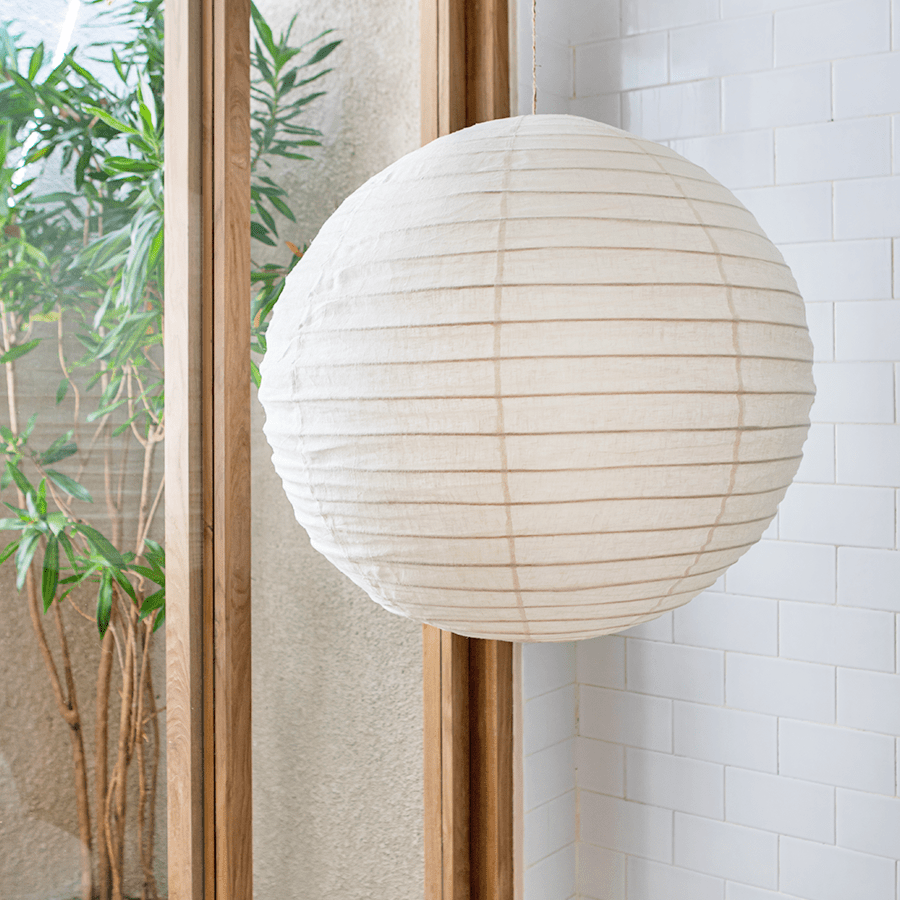 SPHERE LINEN LIGHT SHADE 70CM - DYKE & DEAN