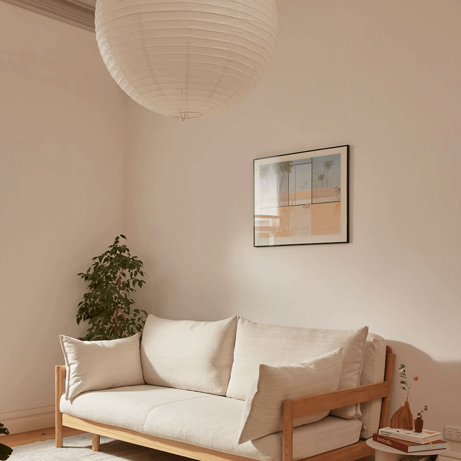 SPHERE LINEN LIGHT SHADE 80CM - DYKE & DEAN