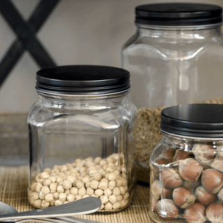 SQUARE GLASS SCREW TOP JAR 700ML - DYKE & DEAN