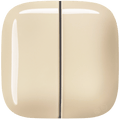 SQUARE PORCELAIN WALL DOUBLE ROCKER LIGHT SWITCH SAND - DYKE & DEAN