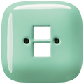 SQUARE PORCELAIN WALL SOCKET MINT PC/USB - DYKE & DEAN