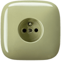 SQUARE PORCELAIN WALL SOCKET MOSS GREEN - DYKE & DEAN