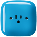 Azure square porcelain USA 15 amp wall socket by Katy Paty
