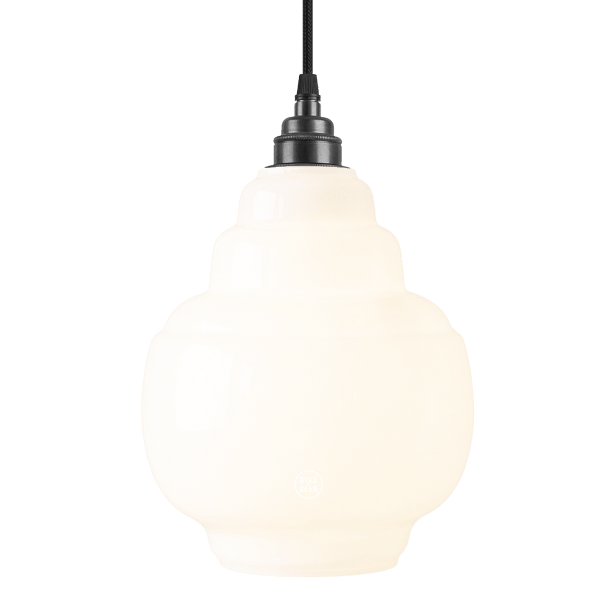 Stepped opal glass pendant shade - DYKE & DEAN