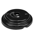 Black small stepped ceramic ceiling rose by Dyke & Dean