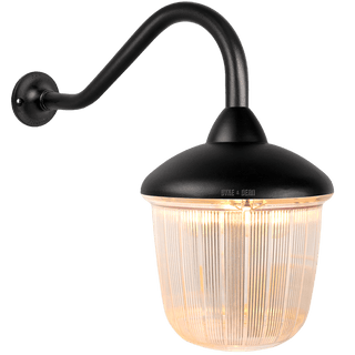 SWAN NECK LANTERN BLACK RIBBED CASE - DYKE & DEAN