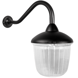 SWAN NECK LANTERN BLACK RIBBED CASE - DYKE & DEAN