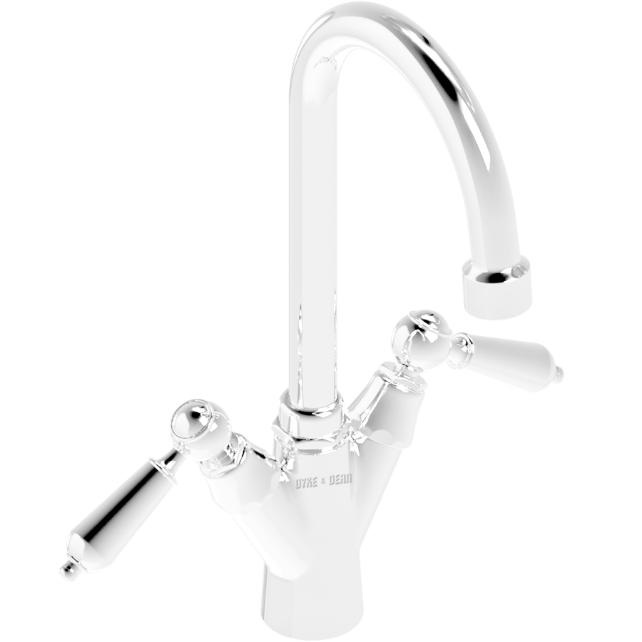 TALL SINK MIXER METAL LEVER TAPS - DYKE & DEAN