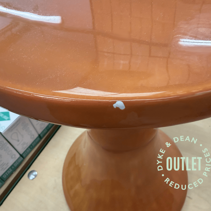 TAM TAM STOOL ENAMEL METAL TERRACOTTA OUTLET - DYKE & DEAN